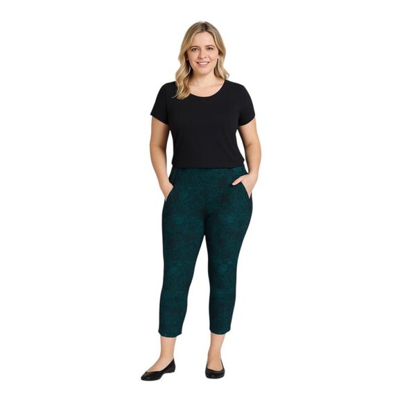 Chico's Pants - Chicos Snake Print Pull On Pants~Size 00 (XS/2)~Green Black Reptile Look L10 35
